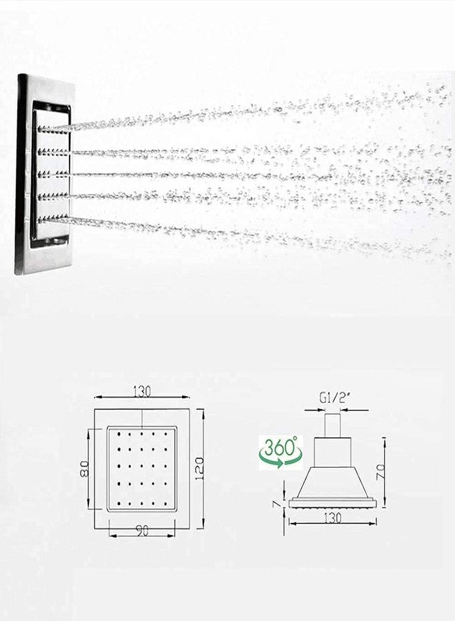 JAAZ Body Jet (Tile) - Square Shape | Tilted on All Side | Brass Material | 130 x 120 mm | Pack of 1 - Image 4